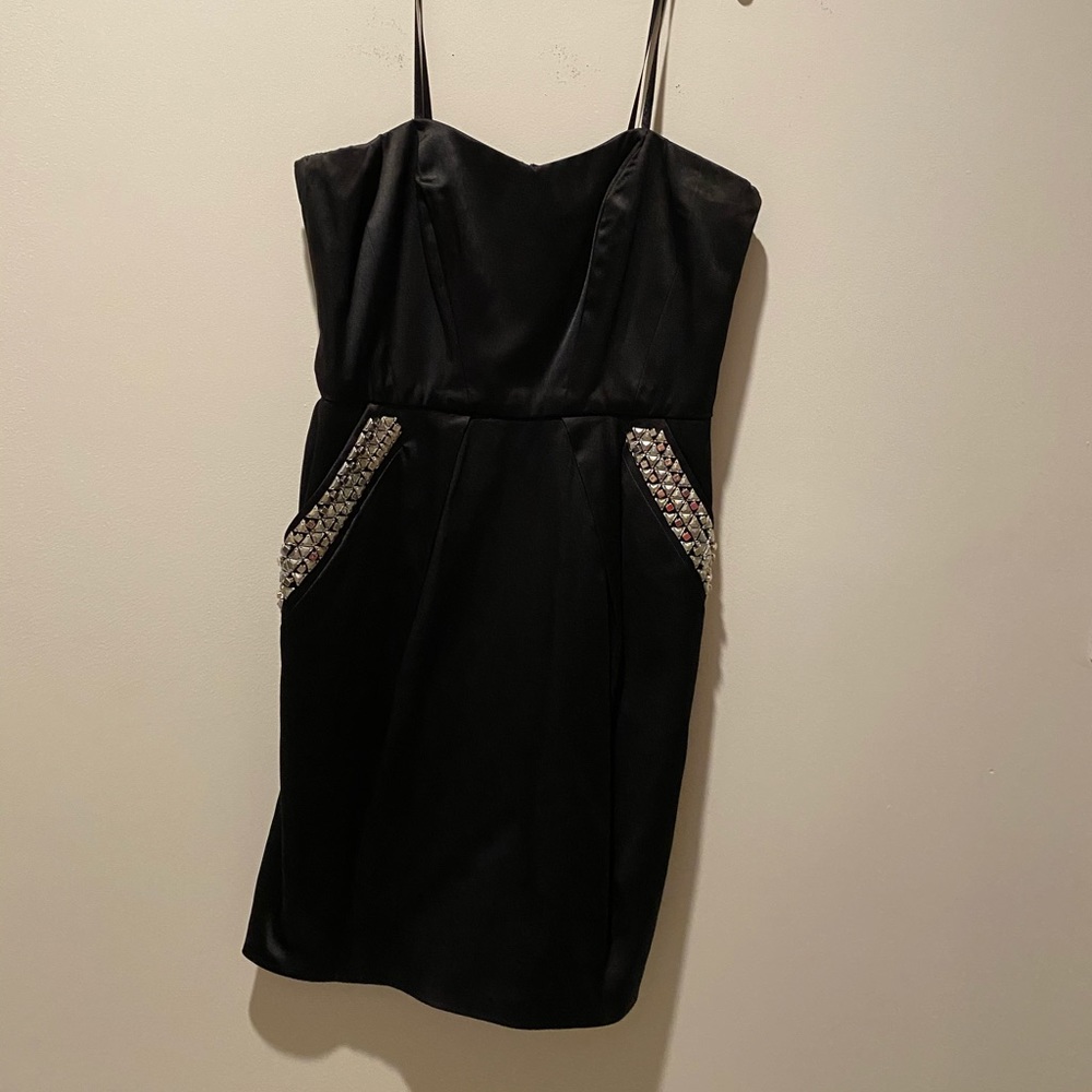 BCBG strapless black dress